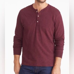 UntuckIt Men’s Yannik Burgundy Button Long Sleeve Shirt 100% Cotton Size XL